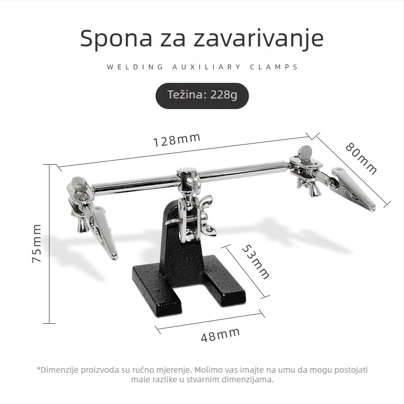 Držač za zavarivanje PCB pločica s pomoćnim klipom i pozicioniranim nosačem za male ploče