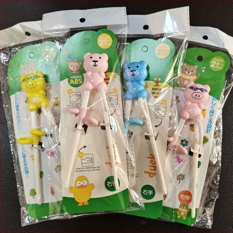 Dječje trening štapiće za jelo, dvostupanijski trening, ABS, brenda Golden Boy Baby, 1 paket, prijenosno kartično pakiranje