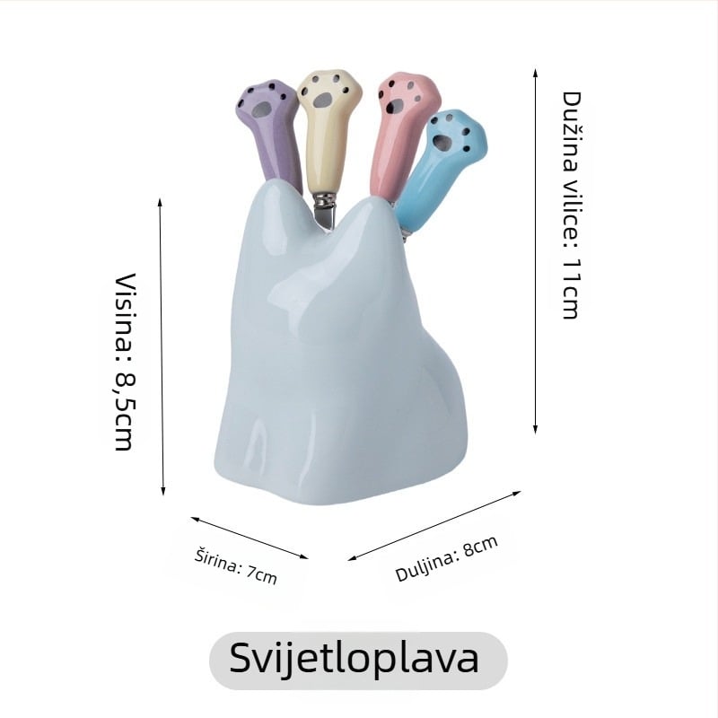 Set vilica za voće, keramički materijal, svjež i sladak stil, za odrasle