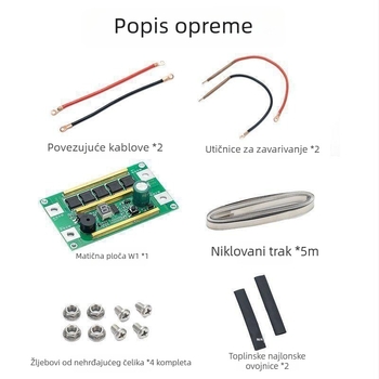 Prijenosni komplet za bodovno zavarivanje s kontrolnom pločom i integriranim olovkom, za Li-ion baterije 18650, 12V