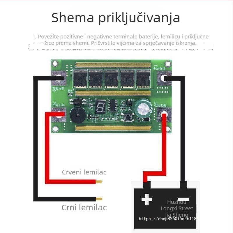 Prijenosni komplet za bodovno zavarivanje s kontrolnom pločom i integriranim olovkom, za Li-ion baterije 18650, 12V