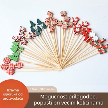 Bambus vilica za voće, jednokratna za djecu, Yunong, karikatura uzorak, moderni jednostavni stil