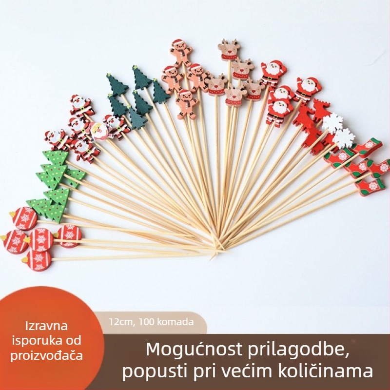 Bambus vilica za voće, jednokratna za djecu, Yunong, karikatura uzorak, moderni jednostavni stil