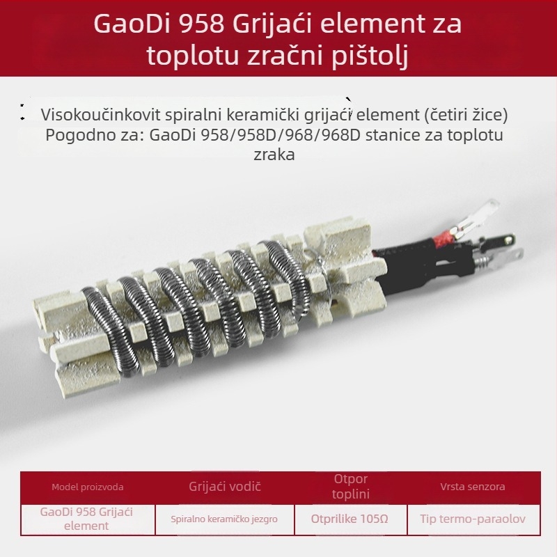 Goody grijaće jezgro za stanicu toplinskog zraka, kompatibilno s 958D/968D/868D/8586D/863, rotacijsko zračno jezgro
