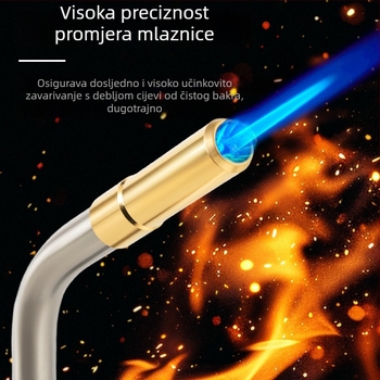 Zavarivački pištolj za klimatizaciju - mali prijenosni visoko-temperaturni plamenik bez kisika, MAPP plin, za bakrene i aluminijske cijevi