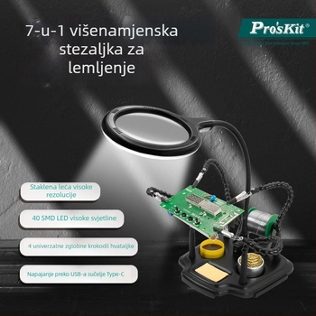 Baogong SN-396N Dodatni držač za lemilicu i stalak za zavarivanje sa osvijetljenim povećalom za popravak PCB-a