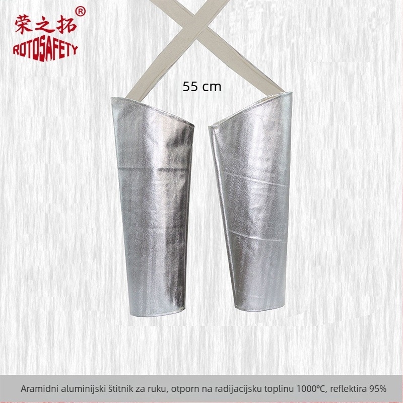 Nožni zaštitnik od aluminijske folije za visoke temperature, vatrootporan i plamenootporan, zaštita od prskanja metala tijekom kovanja, produženi štitnik za nogu