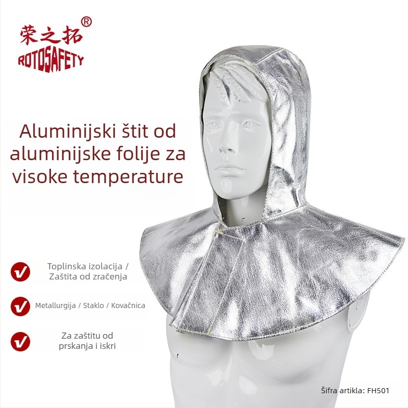 Nožni zaštitnik od aluminijske folije za visoke temperature, vatrootporan i plamenootporan, zaštita od prskanja metala tijekom kovanja, produženi štitnik za nogu