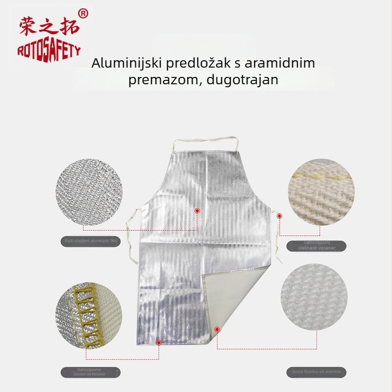 Nožni zaštitnik od aluminijske folije za visoke temperature, vatrootporan i plamenootporan, zaštita od prskanja metala tijekom kovanja, produženi štitnik za nogu