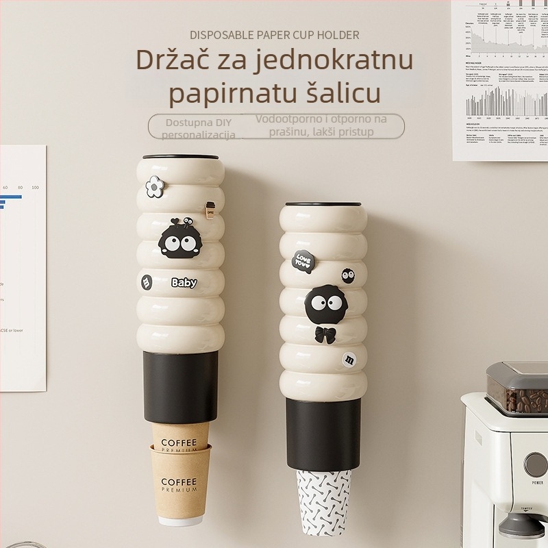 Zidni držač čaša od PET-a, nordijski stil, 0.36 kg