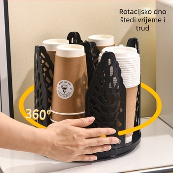 Okretni držač čaša za jednokratne papirnate čaše — Materijal: papir + PE folija; Stil: moderni minimalistički; Težina: 520 g; Marka: Wenjing