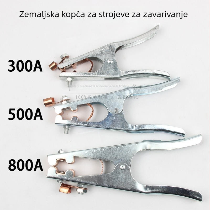 Zemljna spona za zavarivanje strojeva, željezna konstrukcija, univerzalna primjena uzemljivačkih vodiča