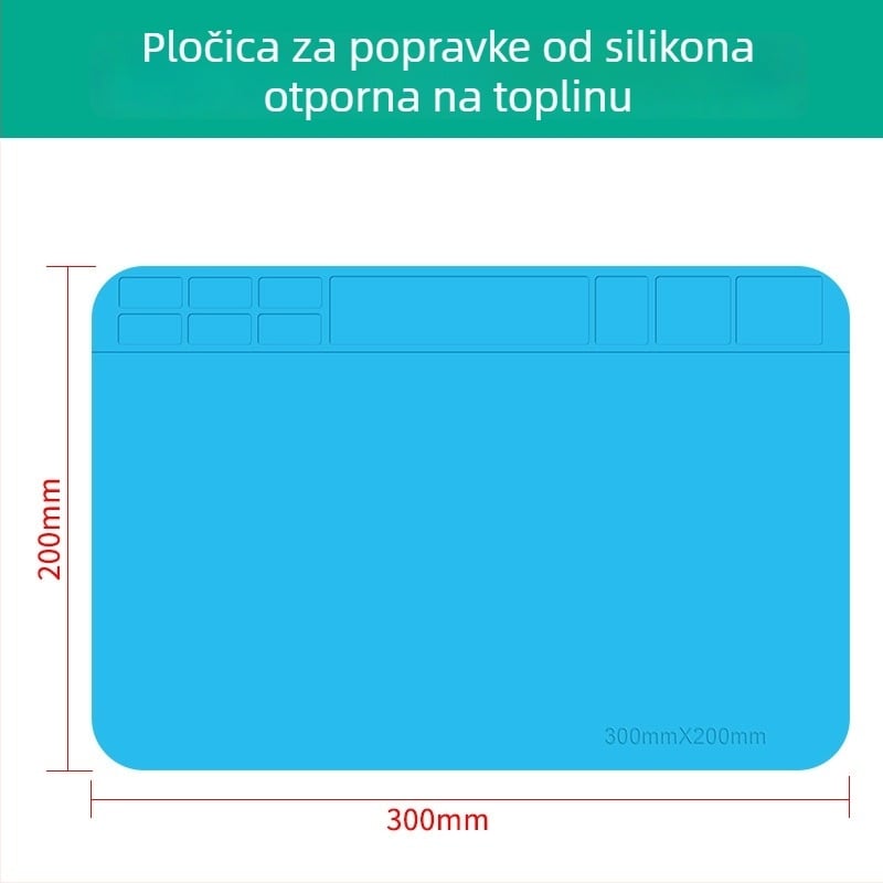 Silikonska izolacijska podložnica za stol/ popravljački stol – otporna na visoke temperature, protuklizna, protiv opeklina, protiv ogrebotina