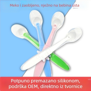 Dječja silikonska žličica za učenje – materijal: silikon – dob: iznad 3 mjeseca – jednostavan stil