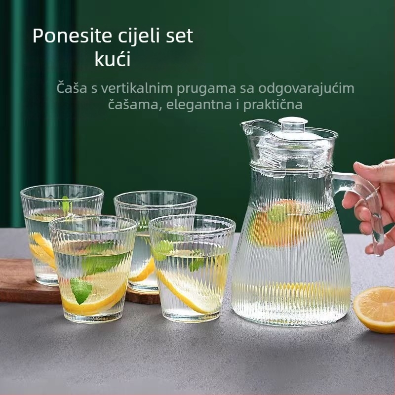 Staklena čajna kanica s velikim kapacitetom - set pića s prozirnim čašama, kineskog stila