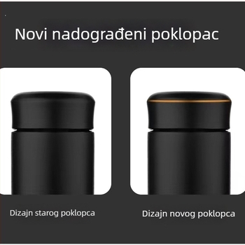 Set čajnih šalice s razdjelnikom – dvostruko borosilikatno staklo, s filtrom, poklon kutija, prilagodba logotipa