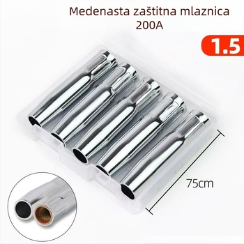 Druga zaštitna mlaznica za zavarivanje s plinskom zaštitom, mosadzno-bakrena mlaznica, kompatibilna s 200A/350A/500A