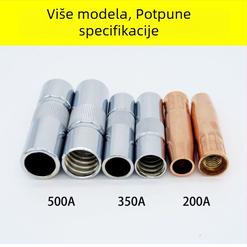 Druga zaštitna mlaznica za zavarivanje s plinskom zaštitom, mosadzno-bakrena mlaznica, kompatibilna s 200A/350A/500A