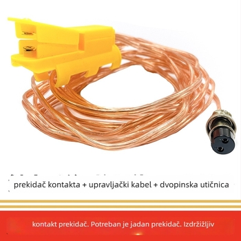 Pistolj za zavar argonskim lukom – kabel za kontrolu s integriranim bakrenim kontaktom, bez jezgre prekidača, s dvopolnim avionskim konektorom