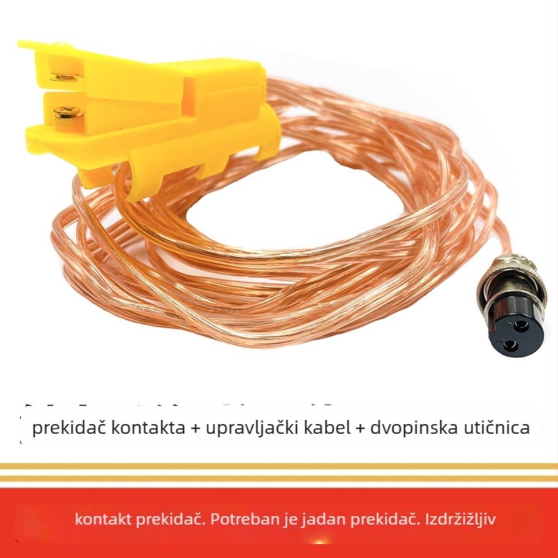 Pistolj za zavar argonskim lukom – kabel za kontrolu s integriranim bakrenim kontaktom, bez jezgre prekidača, s dvopolnim avionskim konektorom