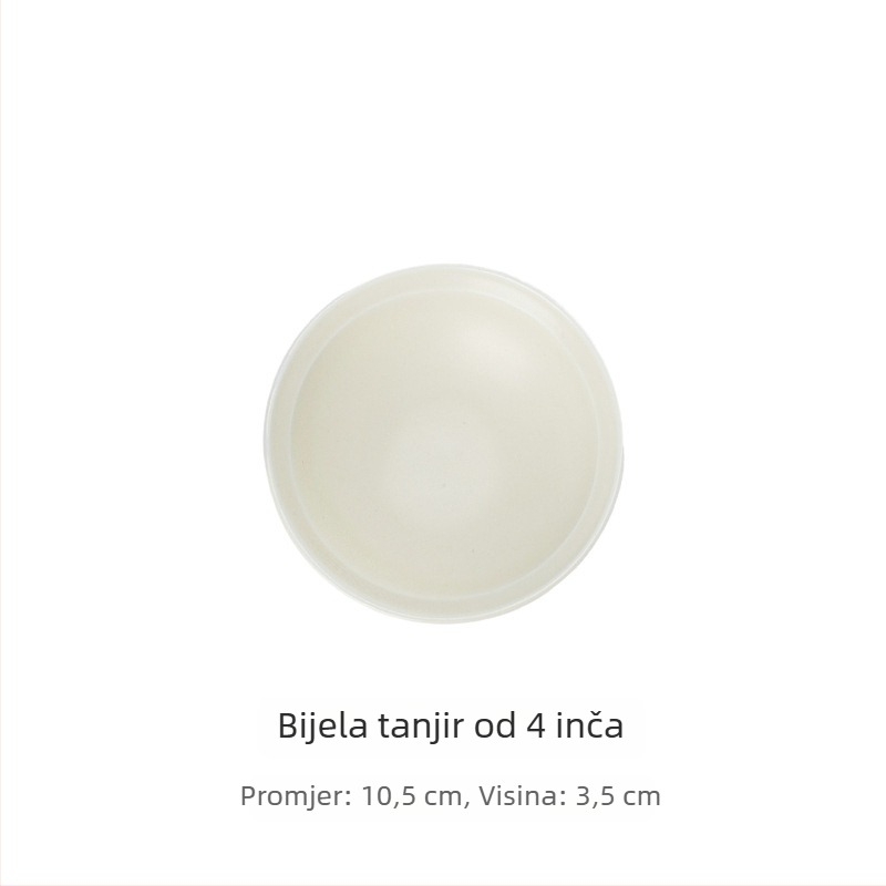 Porcelanski set zdjelica i tanjura, jedinstven uzorak, mat završna obrada, japanski stil, pod-glazura
