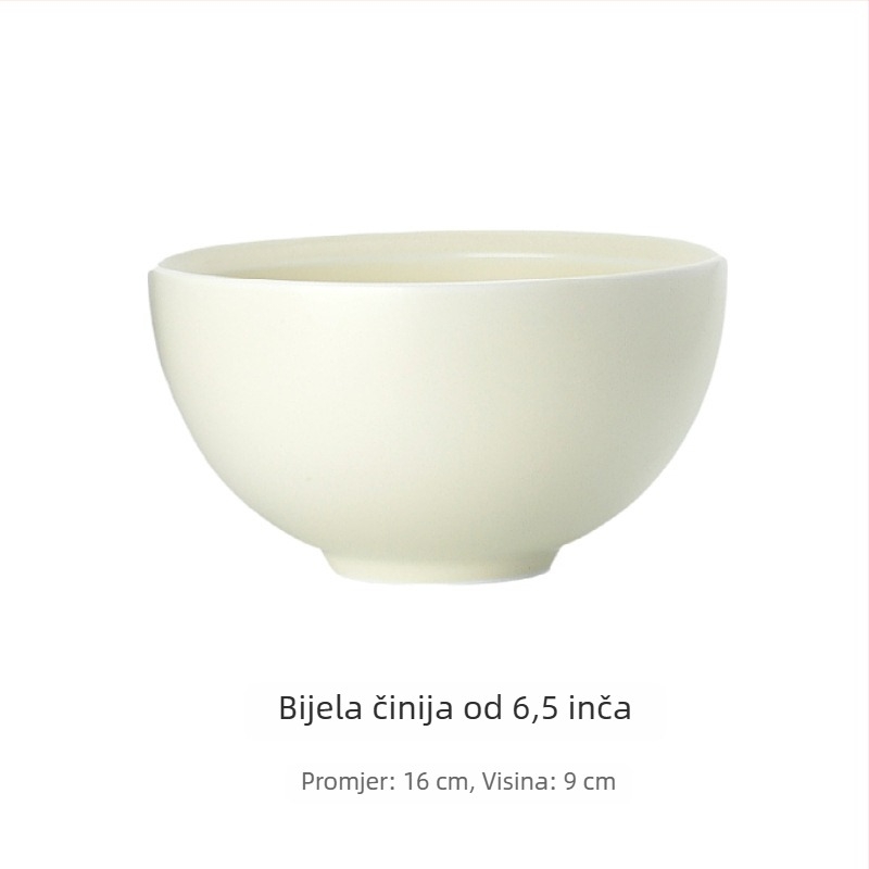 Porcelanski set zdjelica i tanjura, jedinstven uzorak, mat završna obrada, japanski stil, pod-glazura