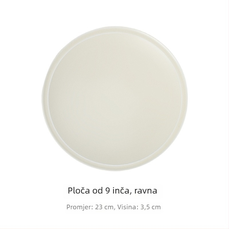 Porcelanski set zdjelica i tanjura, jedinstven uzorak, mat završna obrada, japanski stil, pod-glazura