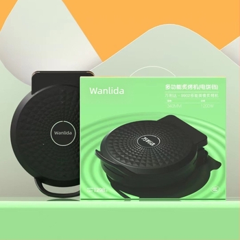 Električna tava za palačinke - višenamjenska, s visećim dizajnom i dvostrukim grijanjem, 1200W, 220V, 50Hz, kristalna ploča