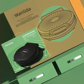 Električna tava za palačinke - višenamjenska, s visećim dizajnom i dvostrukim grijanjem, 1200W, 220V, 50Hz, kristalna ploča