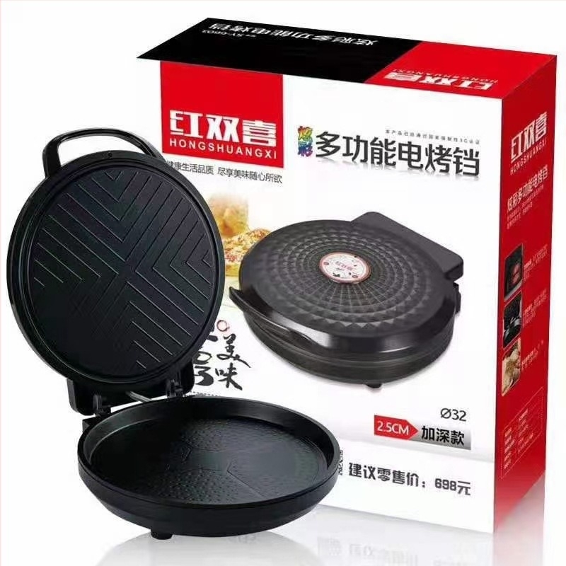 Električna tava za palačinke - višenamjenska, s visećim dizajnom i dvostrukim grijanjem, 1200W, 220V, 50Hz, kristalna ploča