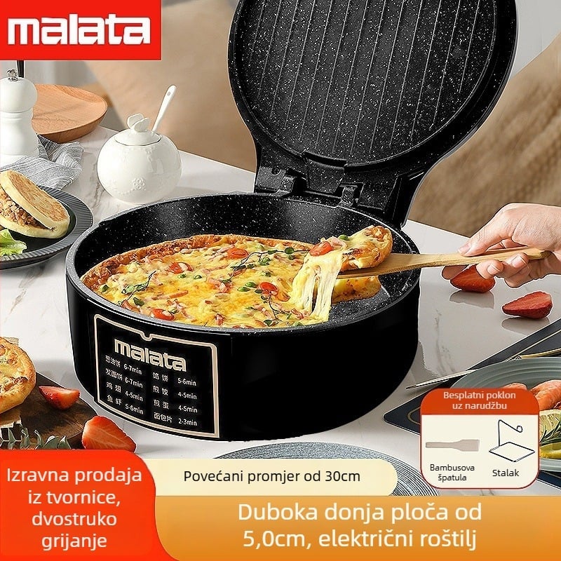 Malata WX-7168 električna gril tava, dvostruko grijanje, 1300W, 220V, mikroprocesorsko upravljanje