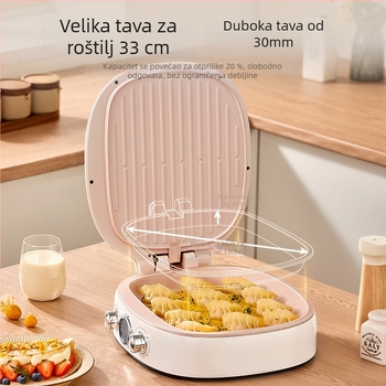 Električna tava za palačinke EL-5023 s dvostrukim grijanjem, 1400W, 220V, mehanički upravljač