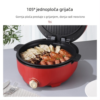 Star Arrow 1123 Električna tava za palačinke s dvostranim grijanjem, prženje i pečenje, 1200W, 220V, gumb za upravljanje, za 4–5 osoba