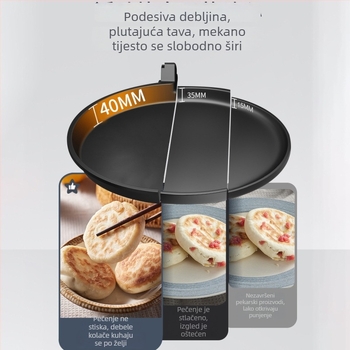AN-4006 električna tava za pečenje s dvostranim zagrijavanjem, 220V, 50Hz, 2000W
