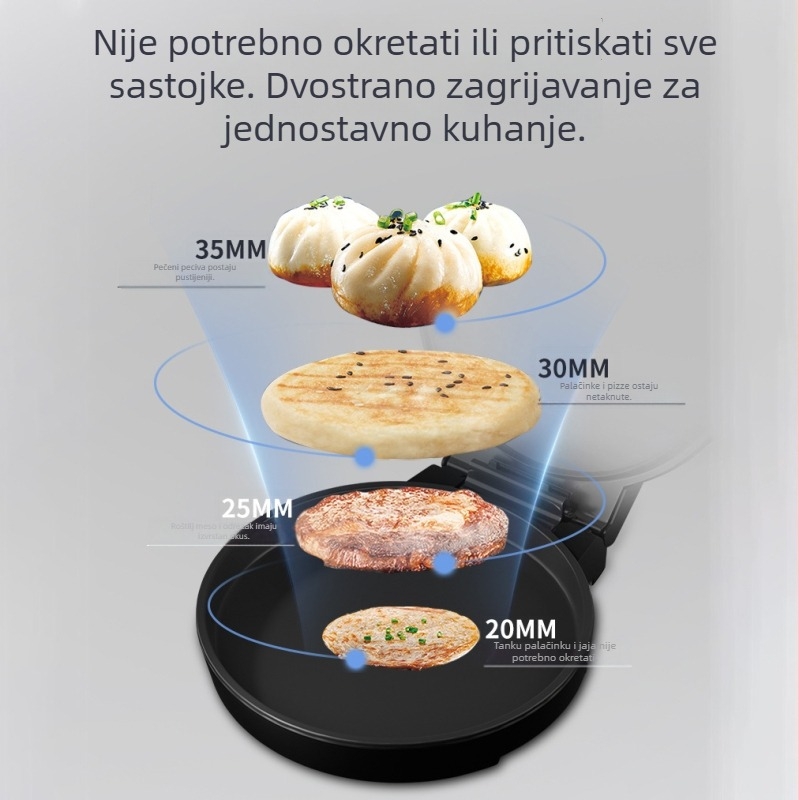 AN-4006 električna tava za pečenje s dvostranim zagrijavanjem, 220V, 50Hz, 2000W