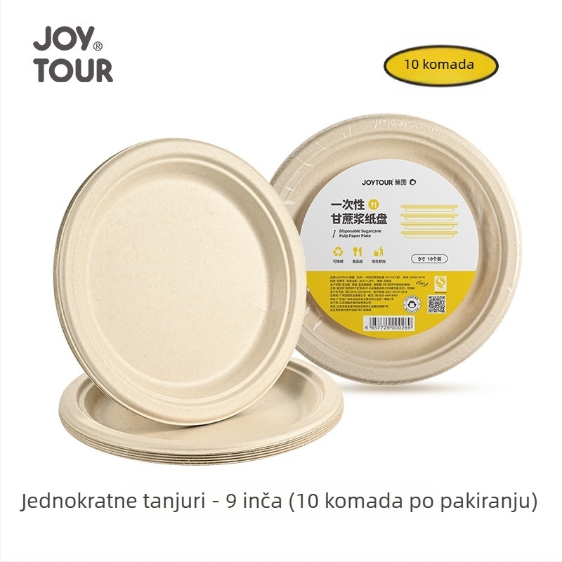 Biodegradibilne jednokratne papirnate posude, set od 50 komada, okruglog oblika, kapacitet 350 ml