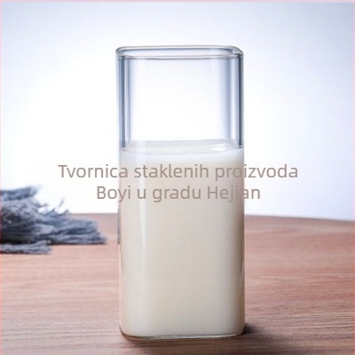 Staklena čaša od visokobosilikatnog stakla, cilindričnog oblika, jednodijelna, šestodjelni set, moderni minimalistički stil