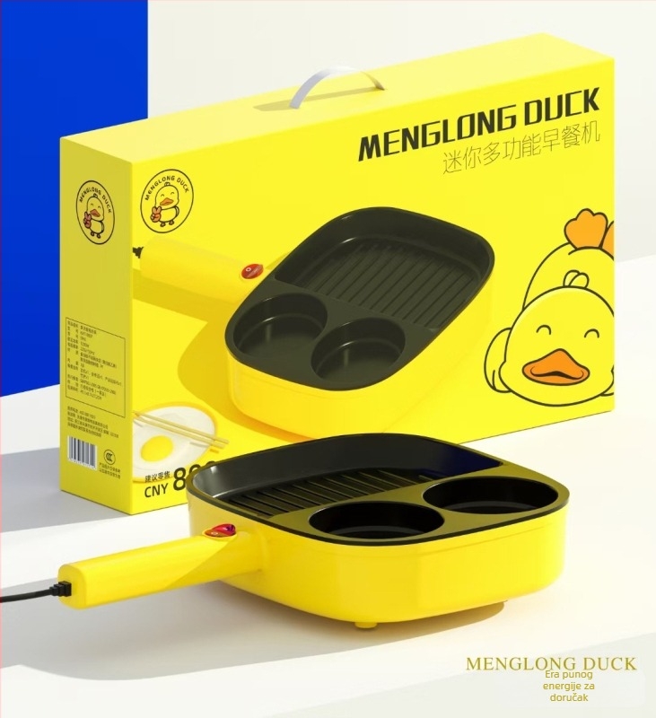 Električni 3-u-1 tiganj za doručak, model KWT-8807: prženje, pečenje i roštiljanje, 1000W, 220V, promjer do 25 cm