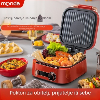 Monda MD-SM6012 električna tava za kolače s dvostrukim grijanjem – promjer 26–28 cm, prženje i pečenje, 1800 W, 220 V, 50 Hz, dubina posude 8 cm