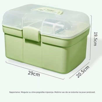 Kutija za pohranu alata za nokte, velika kapaciteta, višeslojna prijenosna kutija, plastika, Fairy Jiayi marka, 1 kg