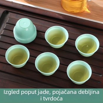 Set Gongfu čajnih šalice, materijal rižina ljuska, biološki razgradivo, oblik šalice, 40 komada u pakiranju, porijeklo: Kina