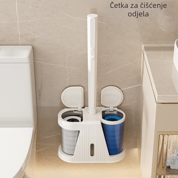 Jednokratna četka za WC – No-Dead-Angle, zidna montaža, plastična, visokokvalitetan set