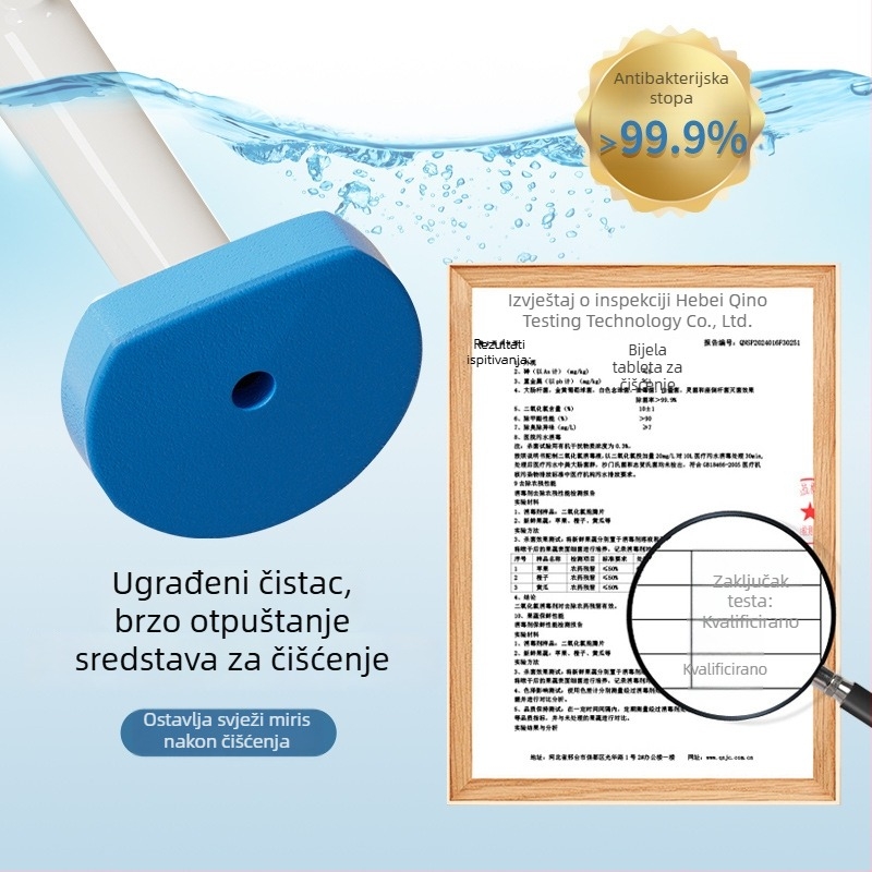 Jednokratna četka za WC – No-Dead-Angle, zidna montaža, plastična, visokokvalitetan set