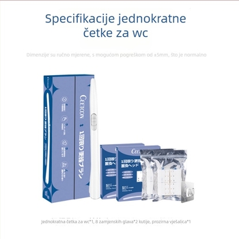 Jednokratna četkica za WC – samoodrživa, s glavom za zamjenu i toaletnim sredstvom (Ceetoon, Bh-001, Plastika, Moderan minimalistički stil)