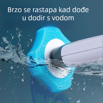 Jednokratni set zamjenskih glavica četke za zahod – Višestruka upotreba, čišćenje bez mrtvog kuta, za kućnu upotrebu; Materijal: Plastika; Pakiranje: Pladanj; Težina: 330 g; Količina: 1