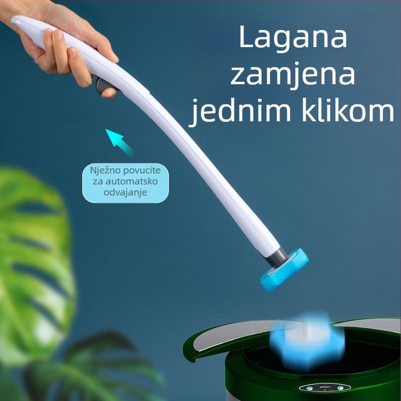 Jednokratni set zamjenskih glavica četke za zahod – Višestruka upotreba, čišćenje bez mrtvog kuta, za kućnu upotrebu; Materijal: Plastika; Pakiranje: Pladanj; Težina: 330 g; Količina: 1