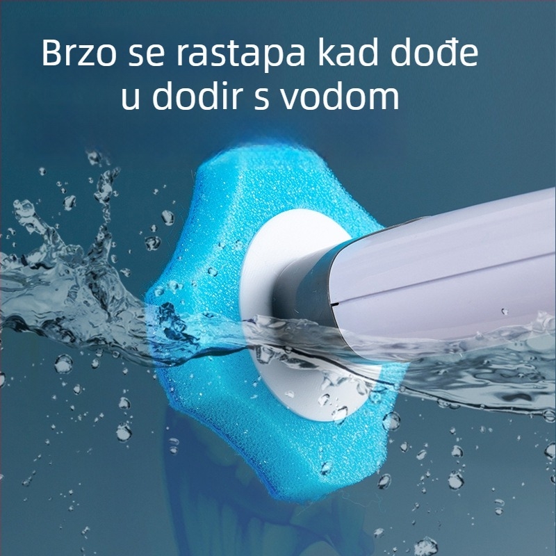 Jednokratni set zamjenskih glavica četke za zahod – Višestruka upotreba, čišćenje bez mrtvog kuta, za kućnu upotrebu; Materijal: Plastika; Pakiranje: Pladanj; Težina: 330 g; Količina: 1