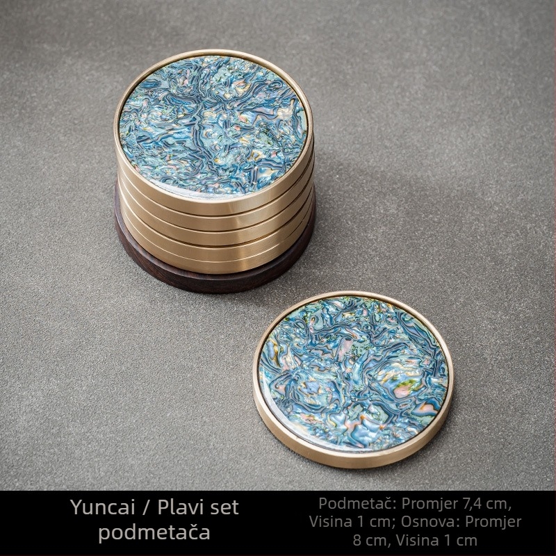 Podmetač za čaše, bakelitni materijal, pristupačan luksuz stil, porijeklo Dehua, izlazak jesenas 2024, pakiranje u boji kutija