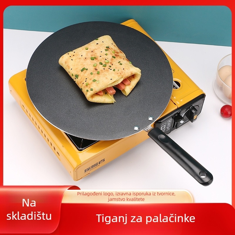 Long month aluminijska višefunkcionalna ravna tava, neprijanjajuća, pogodna za plinske i indukcijske ploče