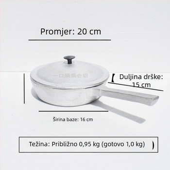 Teflonski tiganj promjera 20 cm s neprijanjajućim premazom za palačinke, jaja i stekove